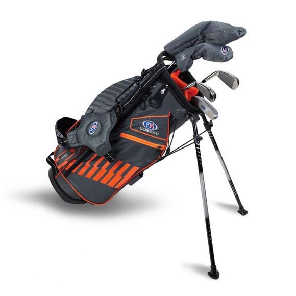 Picture of US Kids Junior UL51-s 5 Club Stand Set, Grey/Orange Bag