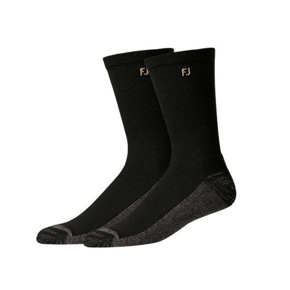 Picture of Footjoy Mens ProDry Crew Socks 2 Pair Pack - Black - 17046