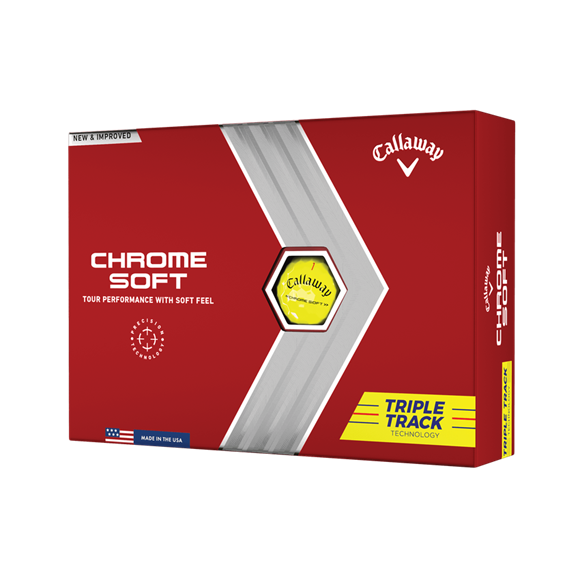 Picture of Callaway Chrome Soft Triple Track Golf Balls 2022 Yellow (2 for £75)