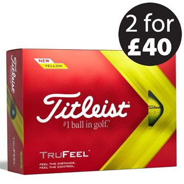 Picture of Titleist Tru Feel Golf Balls 2022 - 1 Dozen - Yellow (2 for £40)