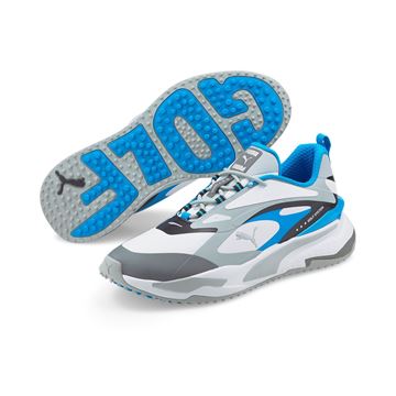 Picture of Puma Mens GS Fast Golf Shoes - 376357 01 - White/Blue/Grey