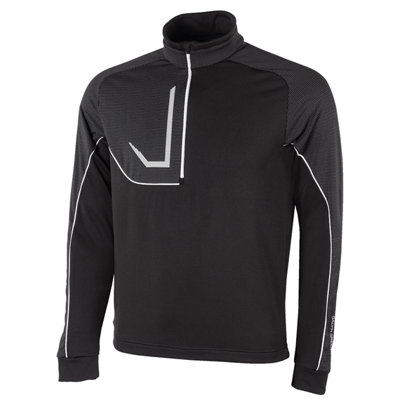 Picture of Galvin Green Mens Daxton Insula Pullover - Black/Granite Grey/White