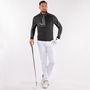 Picture of Galvin Green Mens Daxton Insula Pullover - Black/Granite Grey/White