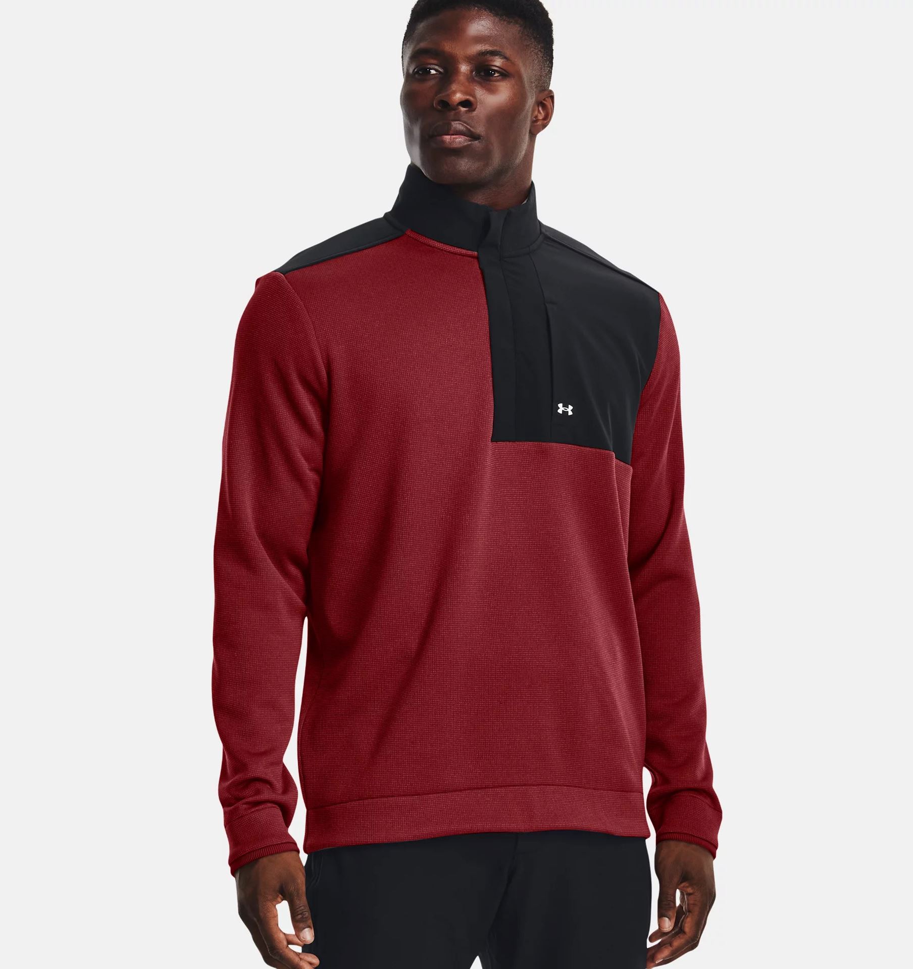 Under Armour Men's UA Storm SweaterFleece 1/2 Zip Stadium Red/White