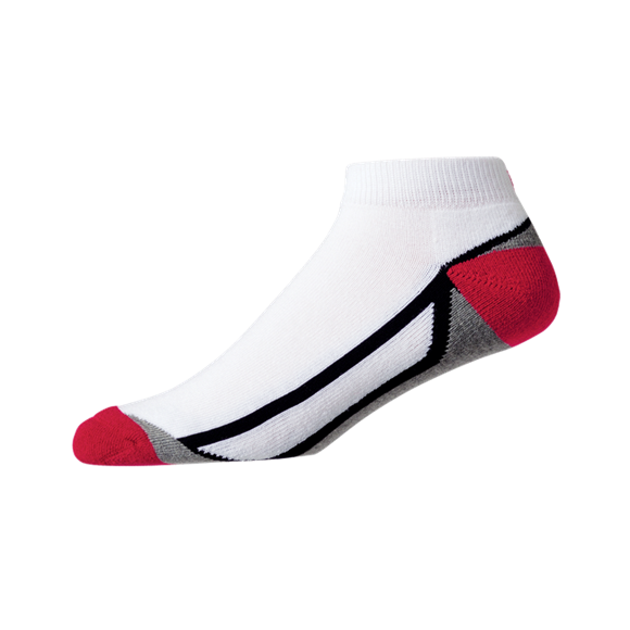 Picture of Footjoy ProDry Fashion Sport Socks - 16120-M White/Grey/Red