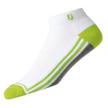 Picture of Footjoy ProDry Fashion Sport Socks - 16120-J White/Grey/Lime