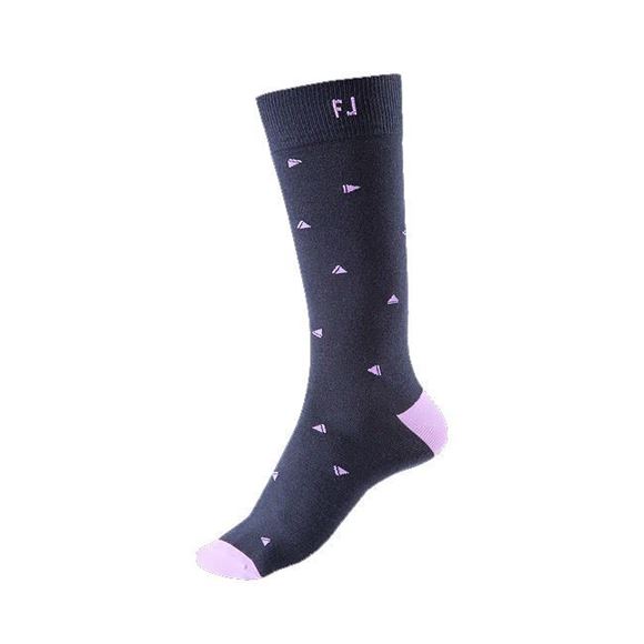 Picture of Footjoy ProDry Lightweight Fashion Crew Socks - Navy/Lavender - 16165