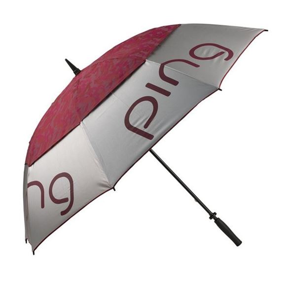 Picture of Ping Ladies 62" Umbrella - Silver/Garnet