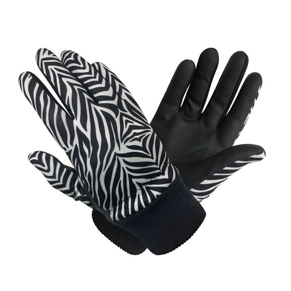 Picture of Surprize Shop Ladies Golf Polar Stretch Winter Gloves Pair - Black Zebra