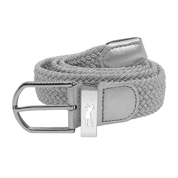 Picture of Surprize Shop Ladies Stretch Webbing Golf Belt - Metallic Silver