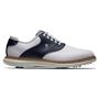 Picture of FootJoy Mens FJ Traditions Golf Shoes - 57899 - White/Navy SALE