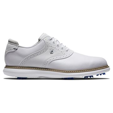 Picture of Footjoy Mens FJ Traditions Spikeless Golf Shoes - 57927 - White