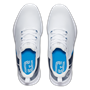 Picture of Footjoy Mens FJ Fuel Sport Golf Shoes - 55454 - White/Navy/Blue