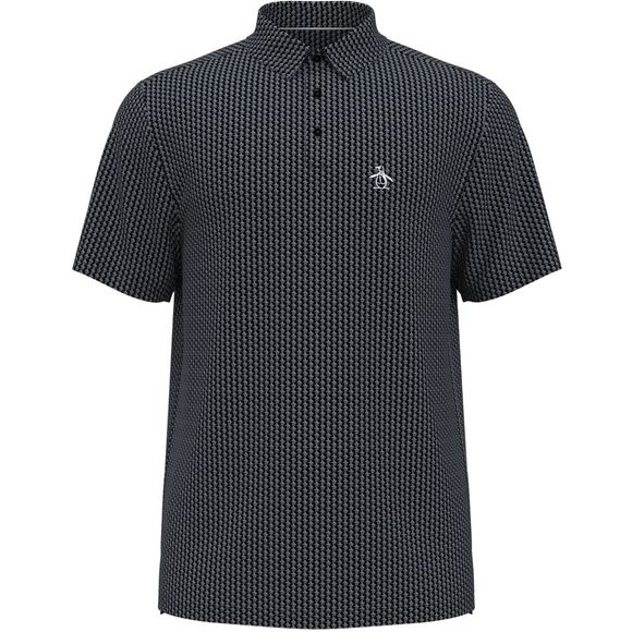 Picture of Original Penguin Men's All-Over Pete Print Golf Polo Shirt - Caviar