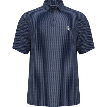 Picture of Original Penguin Men's All-Over Pete Print Golf Polo Shirt - Black Iris