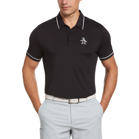 Picture of Original Penguin Pete Tipped Men's Golf Polo Shirt - Caviar