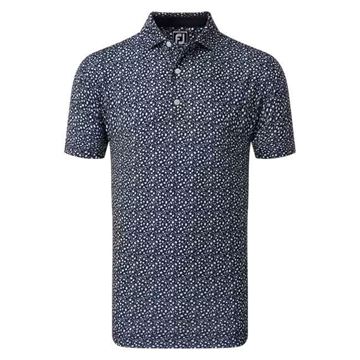 Picture of Footjoy Mens Tossed Tulips Lisle Polo Shirt - 80020