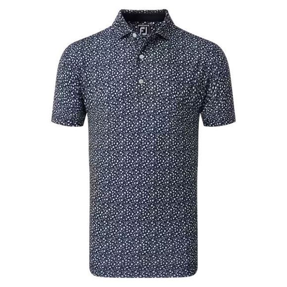 Picture of Footjoy Mens Tossed Tulips Lisle Polo Shirt - 80020