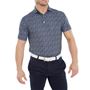 Picture of Footjoy Mens Tossed Tulips Lisle Polo Shirt - 80020