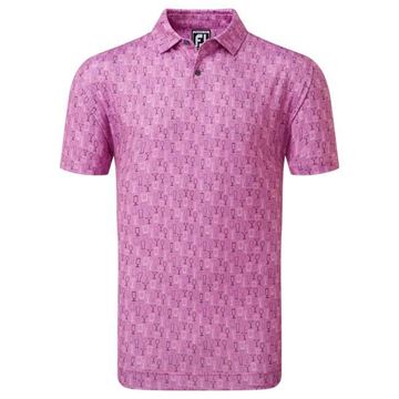 Picture of Footjoy Mens Glass Print Lisle Polo Shirt - 80037