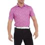 Picture of FootJoy Mens Glass Print Lisle Polo Shirt - 80037