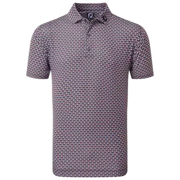 Picture of Footjoy Mens Half Moon Geo Lisle Polo Shirt - 80012