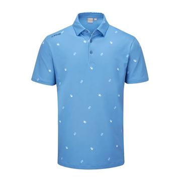 Picture of Ping Mens Two Tone Polo Shirt - Danube/Infinity Blue Multi