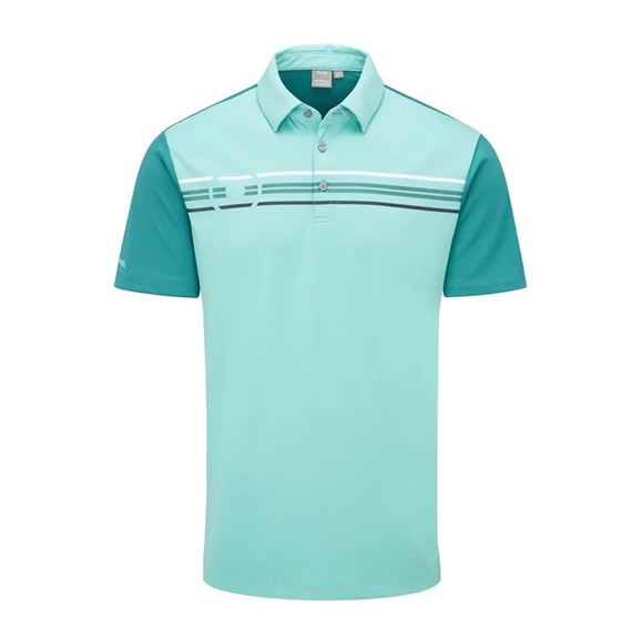 Picture of Ping Mens Morten Polo Shirt - Aquarius/Everglade Multi