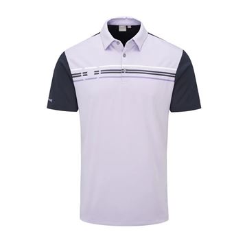 Picture of Ping Mens Morten Polo Shirt - Cool Lilac/Navy Multi