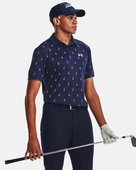 Picture of Under Armour Mens Playoff 3.0 Printed Polo - 1378677-412