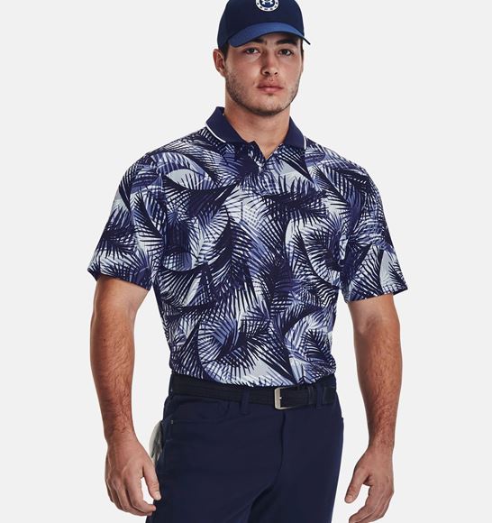 Picture of Under Armour Mens Iso-Chill Graphic Palm Polo - 1377367-410