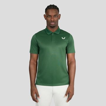 Picture of Castore Mens Tonal Stripe Polo Shirt - Hunter Green