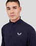 Picture of Castore Mens Classic Zip Mock Pullover - Midnight Navy