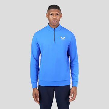 Picture of Castore Mens Classic Zip Mock Pullover - Royal Blue