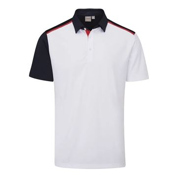 Picture of Ping Mens Mack Polo Shirt - White/Navy Multi