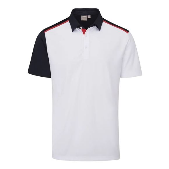 Picture of Ping Mens Mack Polo Shirt - White/Navy Multi