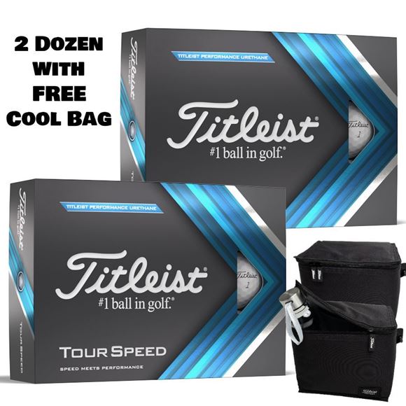 Picture of Titleist Tour Speed Golf Balls - 2 Dozen White with FREE Cool Bag