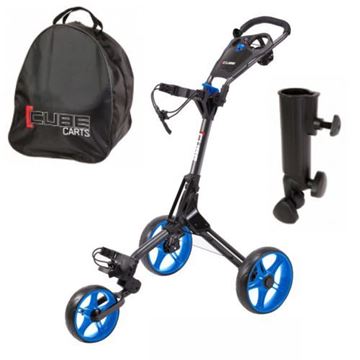 Picture of Sky Max Cube Push Trolley - Charcoal/Blue