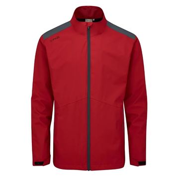 Picture of Ping Mens SensorDry S2 Waterproof Jacket  2023 - Firebrick/Asphalt