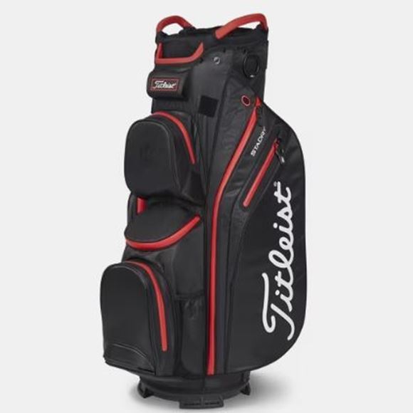Picture of Titleist StaDry Waterproof Cart 14 Bag 2022 - Black/Red