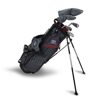 Picture of US Kids Junior UL60-s 5 Club Stand Set, Grey/Maroon Bag