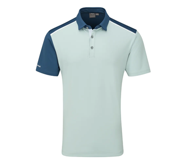 Picture of Ping Mens Mack Polo Shirt - Harbour Grey/Ultramarine Multi