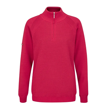 Picture of Ping Hartley Ladies Half Zip Lined Sweater - Rosebud