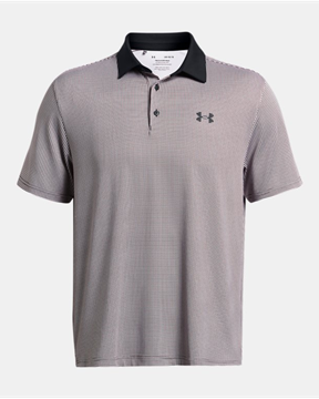 Picture of Under Armour Mens Playoff 3.0 Printed Polo - 1378677-007 - Black/Red Solstice