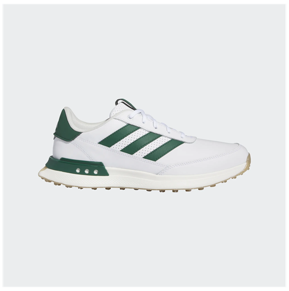 Picture of adidas Mens S2G SL Leather Golf Shoes 2024 - IF0299 - White/Green