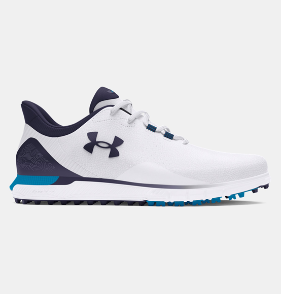 Picture of Under Armour Men's UA Drive Fade Spikeless Golf Shoes - 3026922-101 - White/Navy