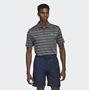 Picture of adidas Mens Two Colour Striped Golf Polo Shirt - HR8008 - Black/Grey Four
