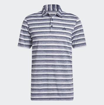 Picture of adidas Mens Two Colour Striped Golf Polo Shirt - HS7579 - Navy/White