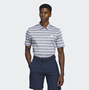 Picture of adidas Mens Two Colour Striped Golf Polo Shirt - IA5444 - Grey Three/White