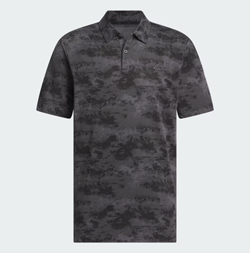 Picture of adidas Mens Go-To Printed Mesh Polo Shirt - IN6413 - Black